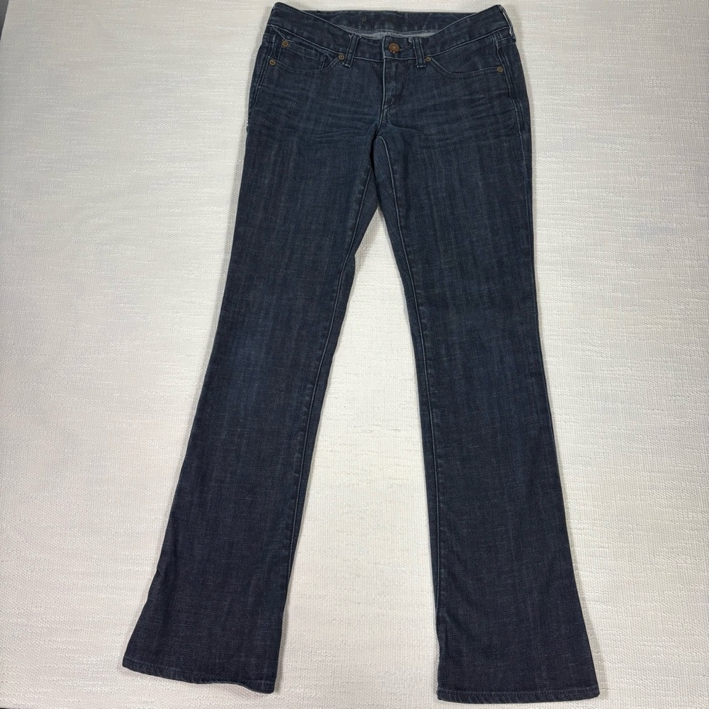 Express Low Rise Boot Cut Dark Wash Women’s Blue Jeans - Size 4R Denim Pants